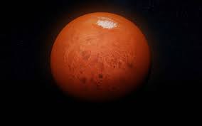 <p>Has two moons, with their names being Phobos and Deimos</p>