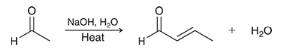 <p>reaction in which the product of aldol addition is heated in acidic or basic conditions and undergoes elimination to produce unsaturation between alpha and beta positions</p><p>two steps: aldol addition plus dehydration</p><p>condensation refers to the addition of two molecules accompanied by the loss of a small molecule, e.g. water, CO2, or N2</p><p>product is an alpha,beta-unsaturated ketone/aldehyde</p><p>if two stereoisomeric pi bonds can be formed, the product with fewer steric interactions is generally the major product</p><p>yields are generally much greater than yields for addition reactions</p>