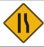 <p>THIS SIGN IS USED TO WARN DRIVERS ABOUT:</p><p> A. Lane ends, merge left </p><p>B. Road curves ahead </p><p>C. Upcoming intersections </p><p>D. Road construction</p>