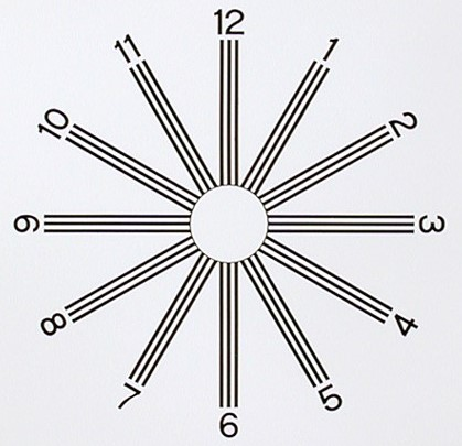 <ul><li><p>Visual defect due to abnormal curvature of cornea or lens.</p></li><li><p>Refraction of light in horizontal plane is different than in vertical plane.</p></li><li><p>Astigmatism test chart - stand 3 to 4 feet from astigmatism, cover one eye, stare at center</p></li></ul><p></p>