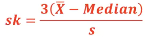 <p>based on the difference between the mean and median</p><ul><li><p>ranges from -3 to 3</p></li></ul><p></p>