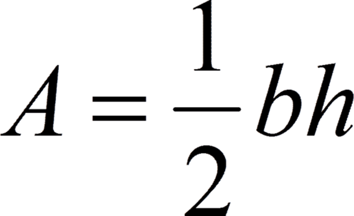 <p>(height x base)/2</p>