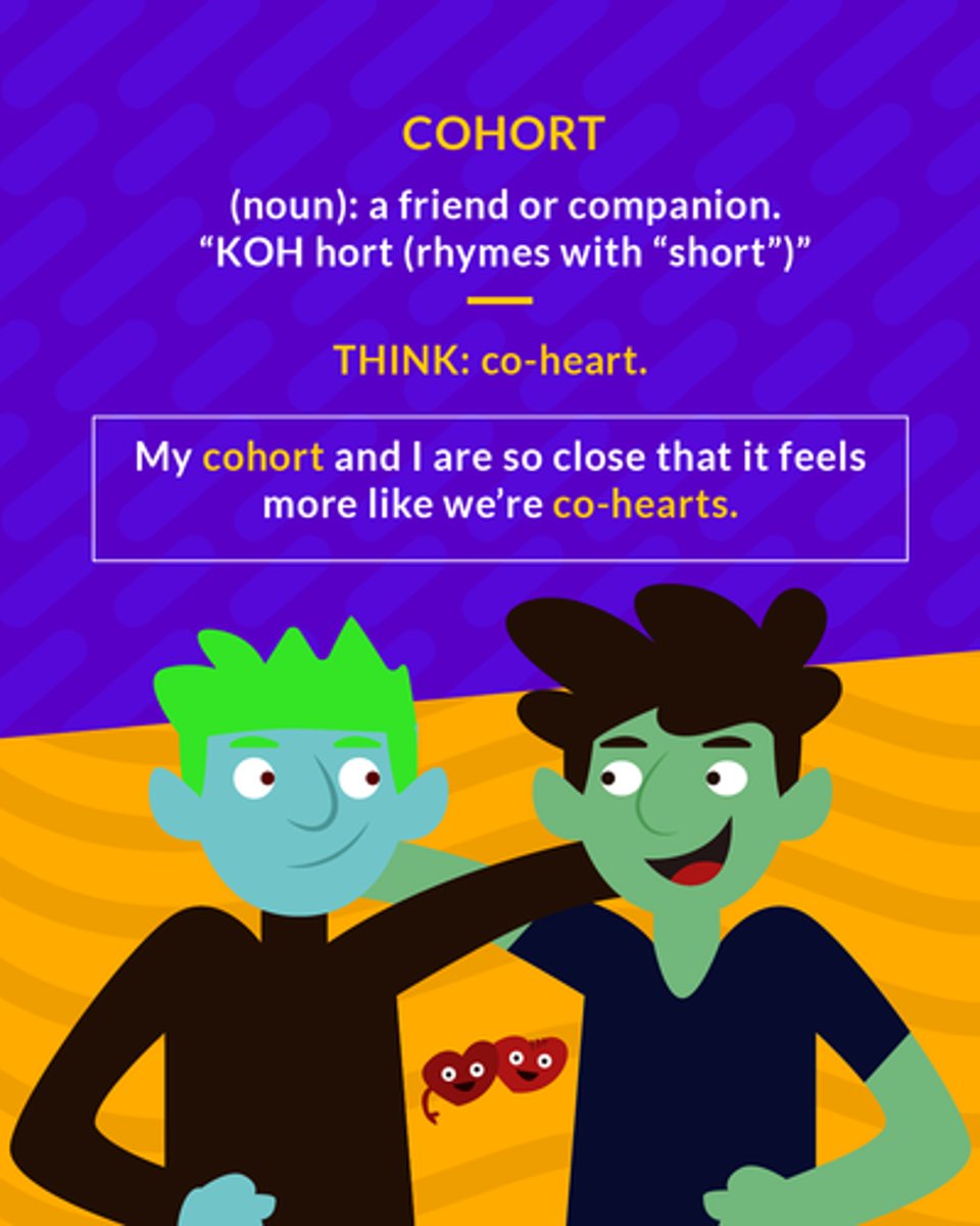 <p>A group of individuals of the same age.</p><p>(noun) friend</p>