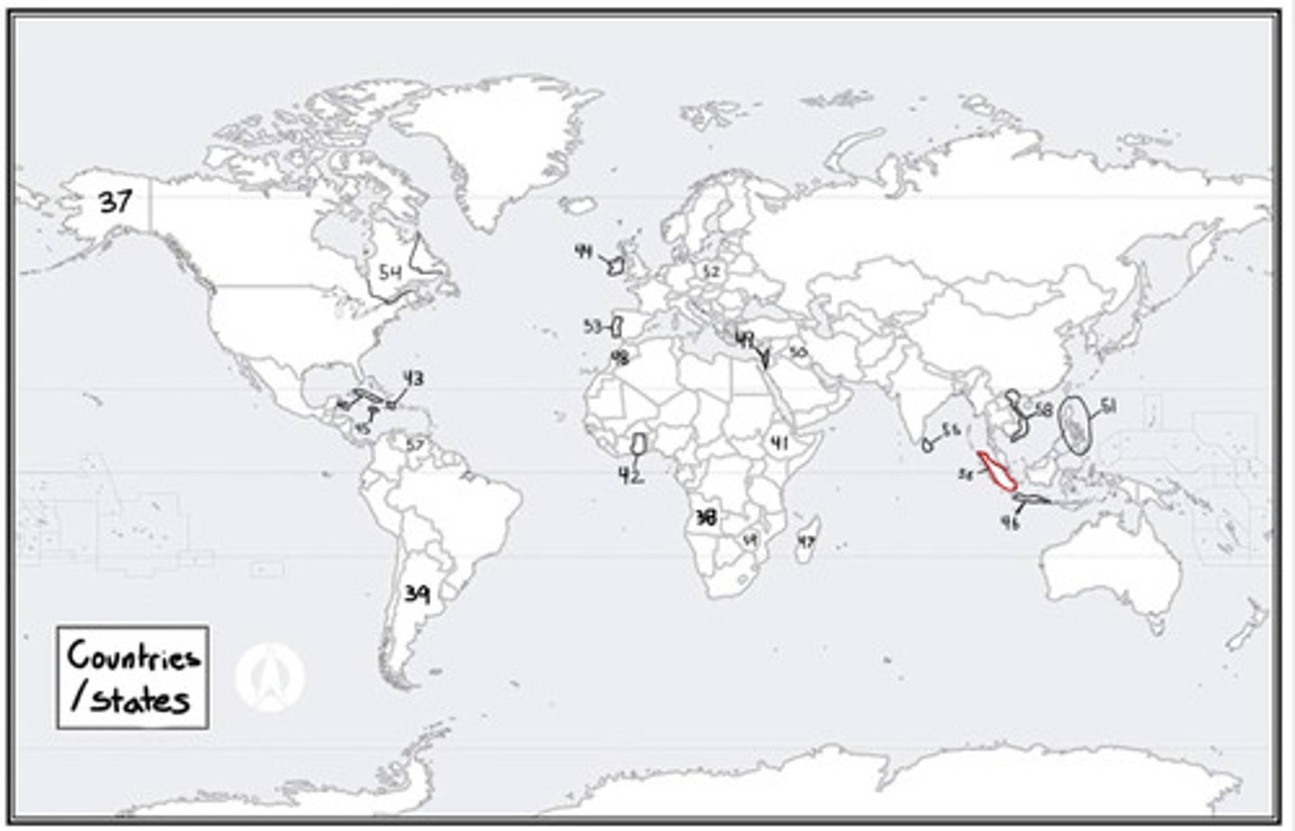 <p>What is #56? (countries/states)</p>