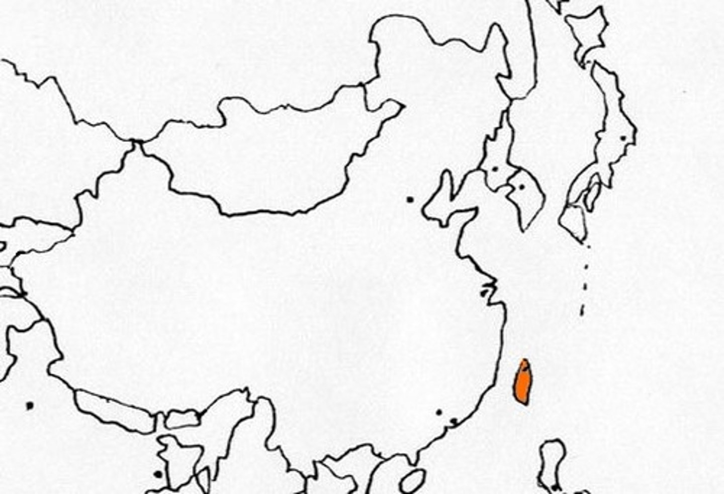 <p>an island to the east of mainland China; NOT recognized as a state; Chinese nationalists</p>