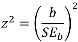 <ul><li><p>tests whether a regression coefficient is significantly different from zero</p></li><li><p>0 → predictor is non-significant</p></li></ul><p></p>
