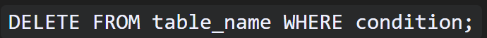 <p><strong>SQL statement</strong> is used to remove one or more rows (records) from a database table.&nbsp;</p>