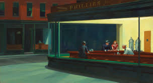 <p>Who painted <em>Nighthawks</em> and what is its style?</p>