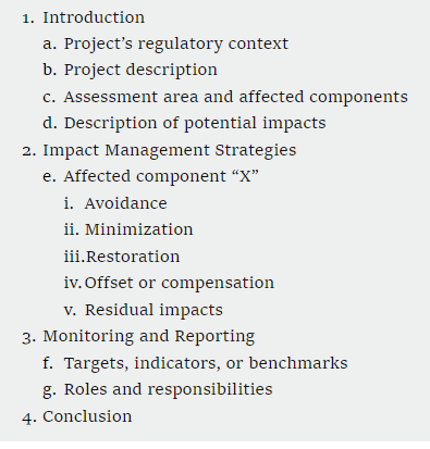 <p>all regulations and limitations within the EMP must be clearly laid out with goals and targets. </p>