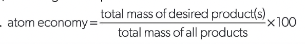 <p>a measure of the amount of starting materials that become useful products</p>
