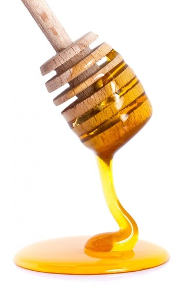 <p>(adj.) having a gelatinous or gluey quality, lacking in easy movement or fluidity</p><p>SYN: sticky, thick</p><p>ANT: watery, aqueous</p>