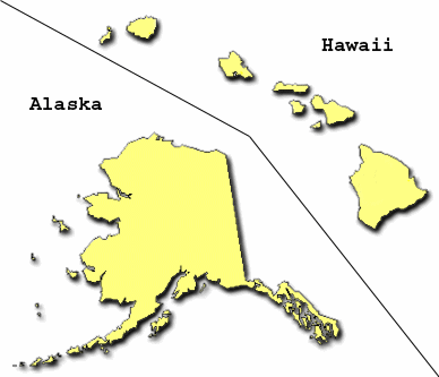 <p>Alaska and Hawaii</p>