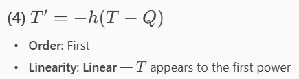 <p>First-order linear</p>