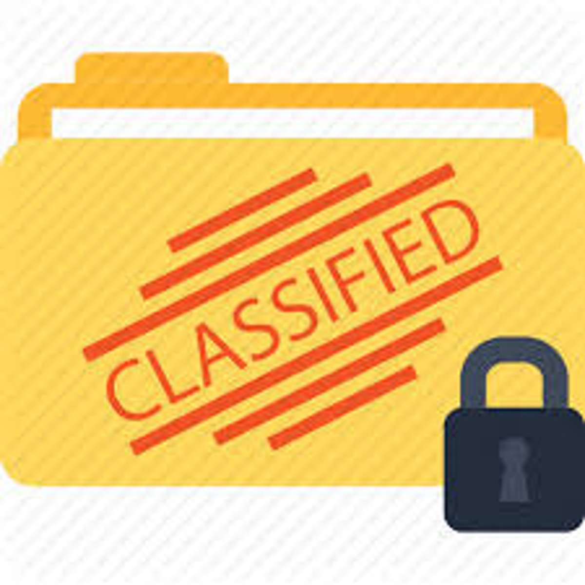 <p>classified documents and information are officially kept secret and can only be seen by people who have high authority or special permission</p>