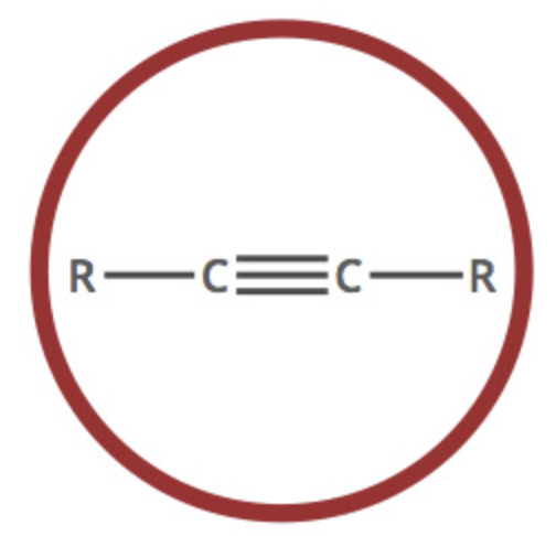 <p>Carbon-to-carbon triple bond (IUPAC suffix)</p>