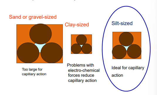 <p>-Moisture -needs sufficient water to be attached to the freezing front</p><p>-Grain Size -needs silt-sized particles</p><p>-Rate of cooling (slow) -to allow sufficient water to be bought to the freezing front and freeze into segregation ice</p><p>-Variations in materials and microtopography -can cause differential frost heave</p>