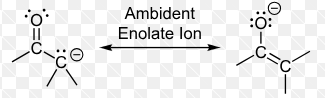 <p>negatively charged carbonyl compound</p>