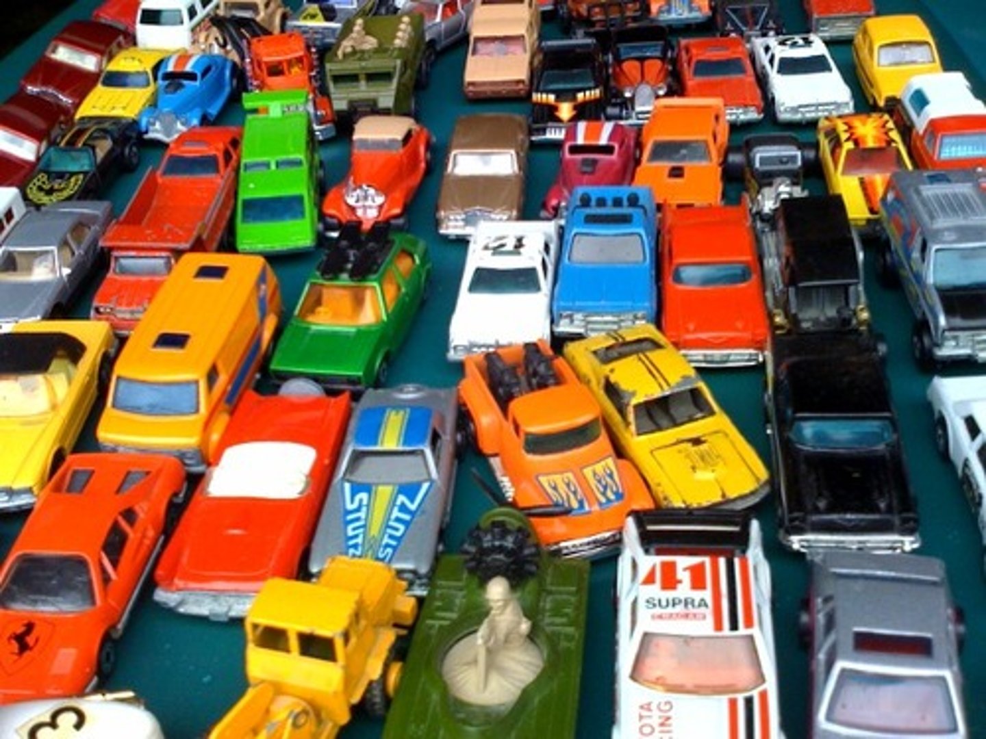 <p>to play with matchbox cars</p>