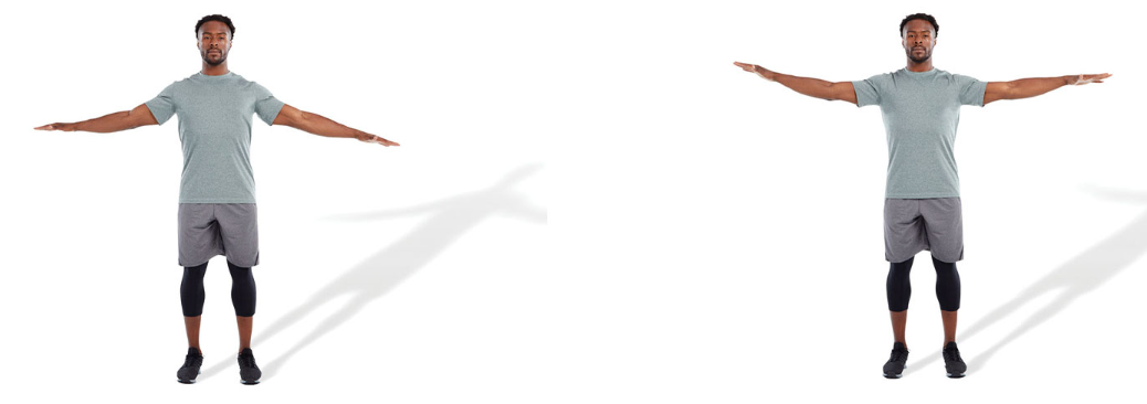 perform arm circles in both directions using a slow to moderate speed