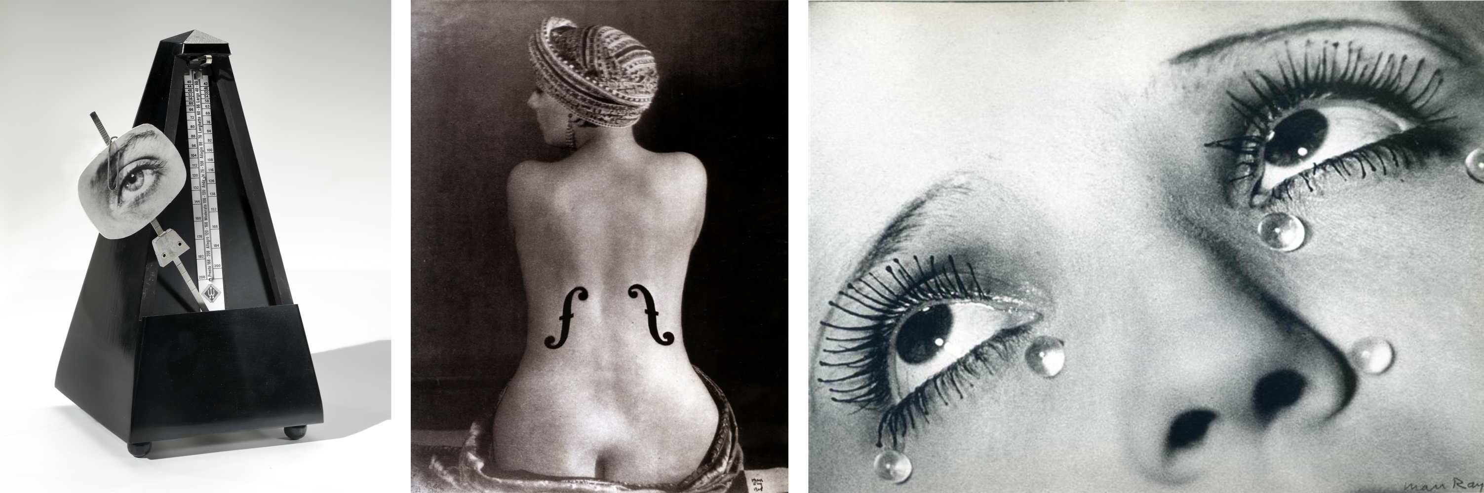 <ul><li><p><span>born Emmanuel Radnitzky</span></p></li><li><p><span>founded the American branch of the Dada movement</span></p></li><li><p><span>best known for his black-and-white photographs designed to amuse, annoy, bewilder, mystify, and inspire reflection</span></p></li><li><p><em>Objet à détruire (Object to be Destroyed); </em></p></li><li><p><em>Le Violon d'Ingres (The Violin of Ingres); </em></p></li><li><p><em>Les Larmes (Glass Tears)</em></p></li></ul><p></p>