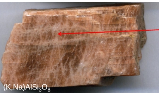 <ul><li><p>Color variation in orthoclase,</p></li><li><p>Occurs only in minerals whose compositions vary between two or more pure end member compositions – like K or Na</p></li></ul>