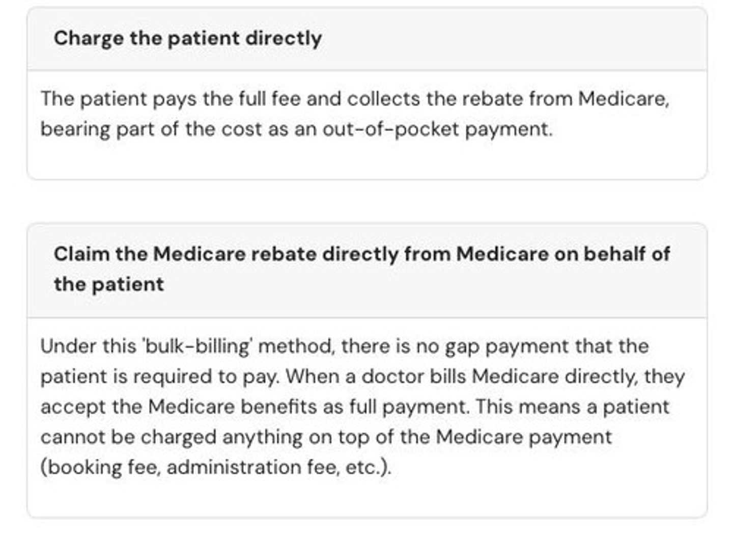 <p>A central aspect where GPs can collect fees directly from Medicare, providing services without upfront costs to patients.</p>