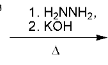<p>hydrazine, KOH, and heat</p>