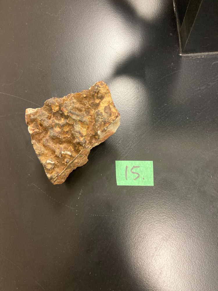 <p>This is………………….. Is this an example of a clastic rock? Circle Yes or no?</p>