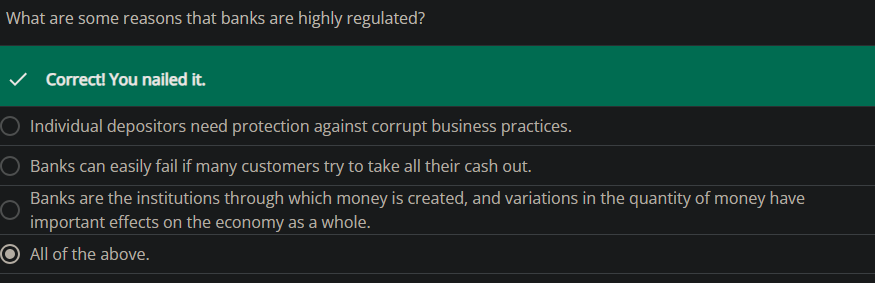<p><span><span>What are some reasons that banks are highly regulated?</span></span></p>