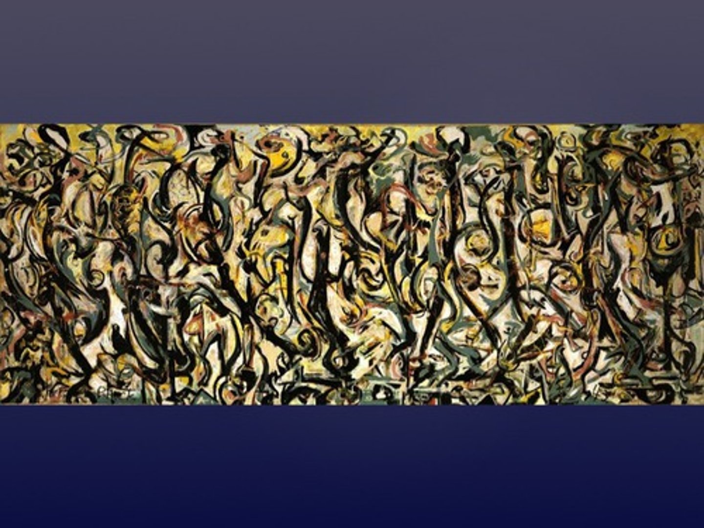 <p>Represents a pivotal shift from biomorphic surrealism to Abstract Expressionism.</p>