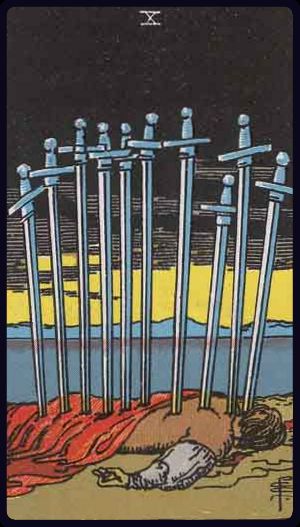 <p>TEN OF SWORDS</p>