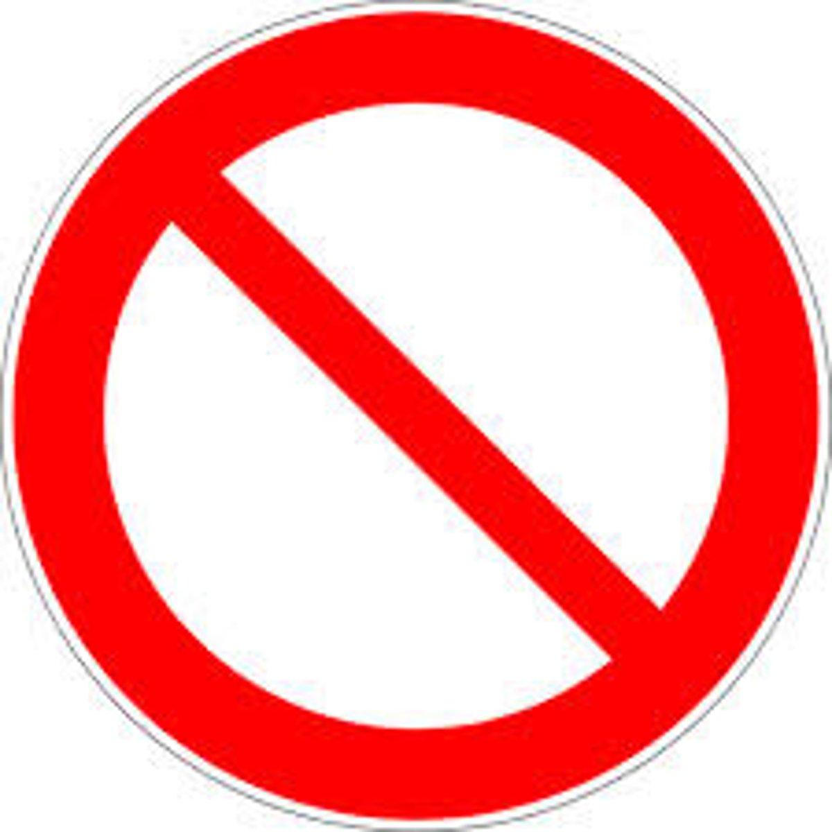 <p>prohibited, forbidden</p>