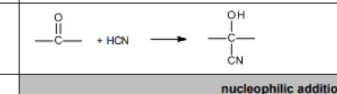 <ul><li><p>KCN followed by dilute acid</p></li><li><p>Aqueous</p><p></p></li></ul><p></p>