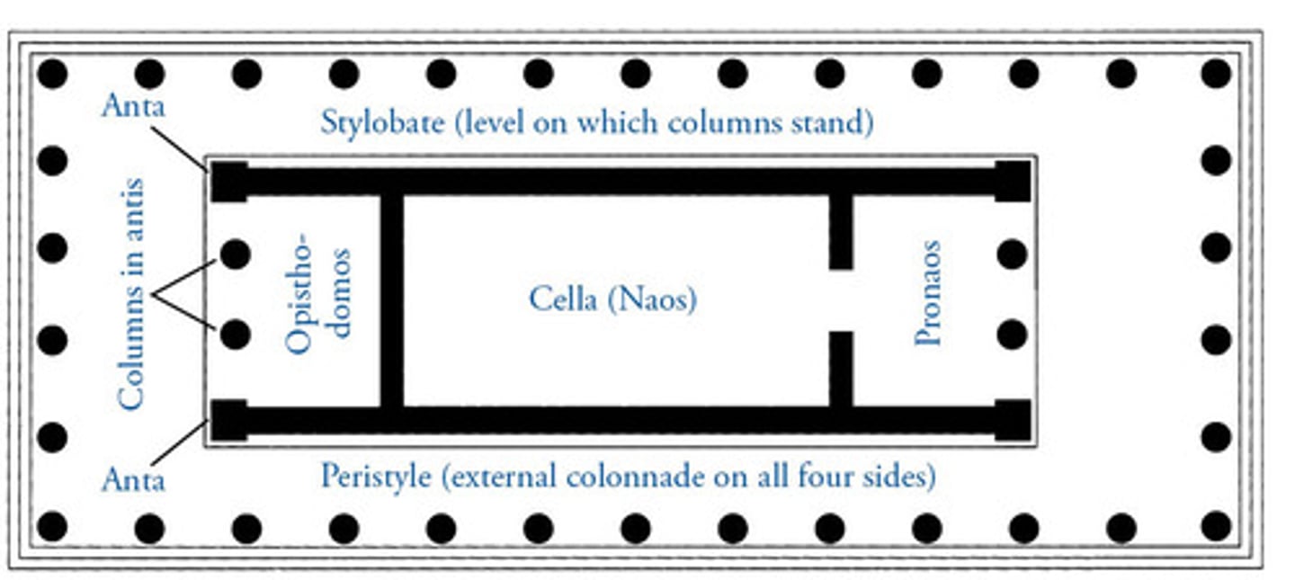 <p>A rear room in a temple, often used for storage or offerings</p>