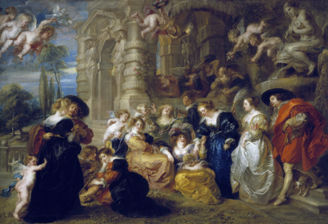 <p>Rubens (Flanders), The Garden of Love, 1630–35.</p>
