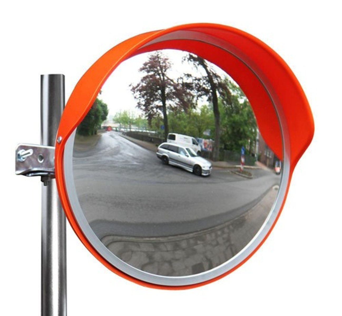 <p>A mirror that curves outward and reflects light outward.</p>