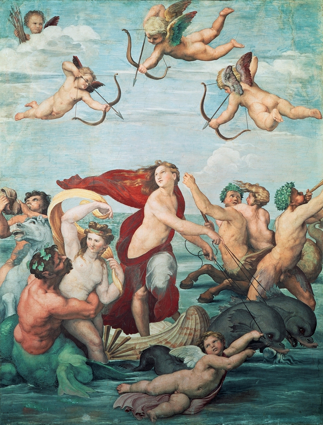 <p>What is the content of the fresco that this is paired with?</p>