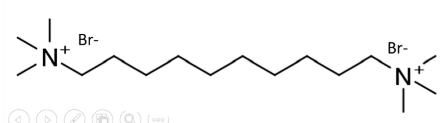 <p>ideal number of carbons between the nitrogens of decamethonium for optimal activity</p>