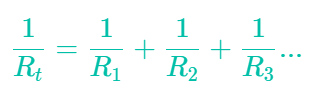 <p>To find total resistance:</p>