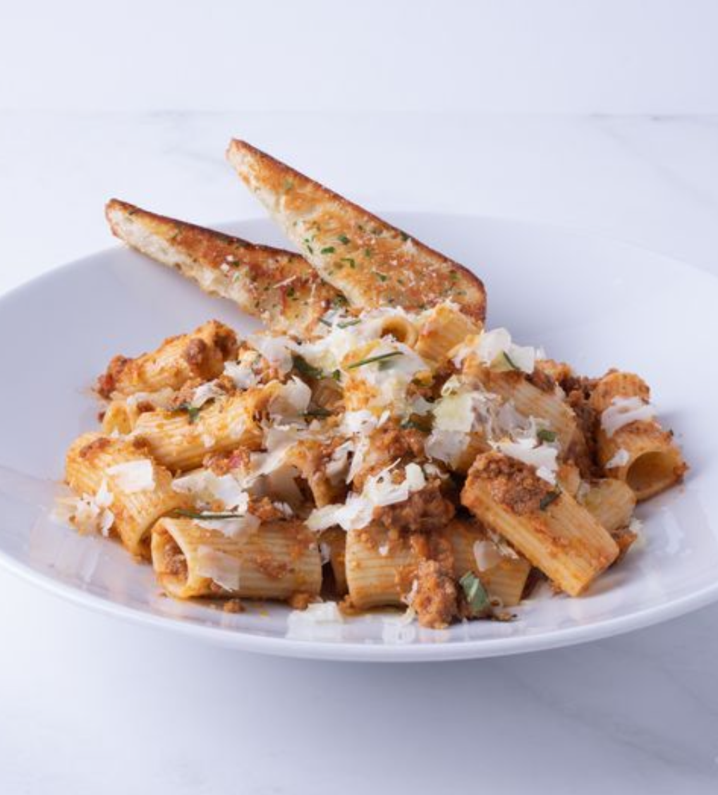 <p><span><em>A traditional, hearty pasta that is simple yet elegant.</em></span></p><p><span>truffled pecorino, slow cooked beef and pork ragu, rosemary, fennel chili crumb, garlic crostini, grana padano, parsley</span></p>