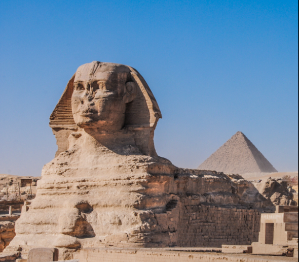 <p>The Sphinx has the body of which animal?</p>