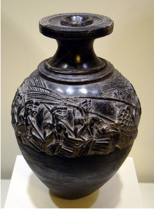 <p><span style="font-family: "EB Garamond", serif;"><span> </span></span><span style="background-color: transparent; font-family: "EB Garamond", serif;"><span>Shows harvesters bringing their grain- a ritual procession where local people had to bring this vase a certain percentage of their harvest was brought then redistributed in times of drought </span></span></p>