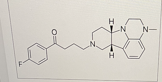 <p>The drug illustrated below is most likely absorbed in __ after oral administration</p>