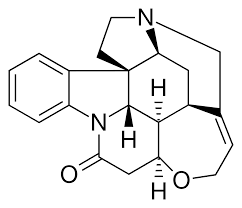 Brucine contains an alkoxy group while strychnine does not have an alkoxy group. 