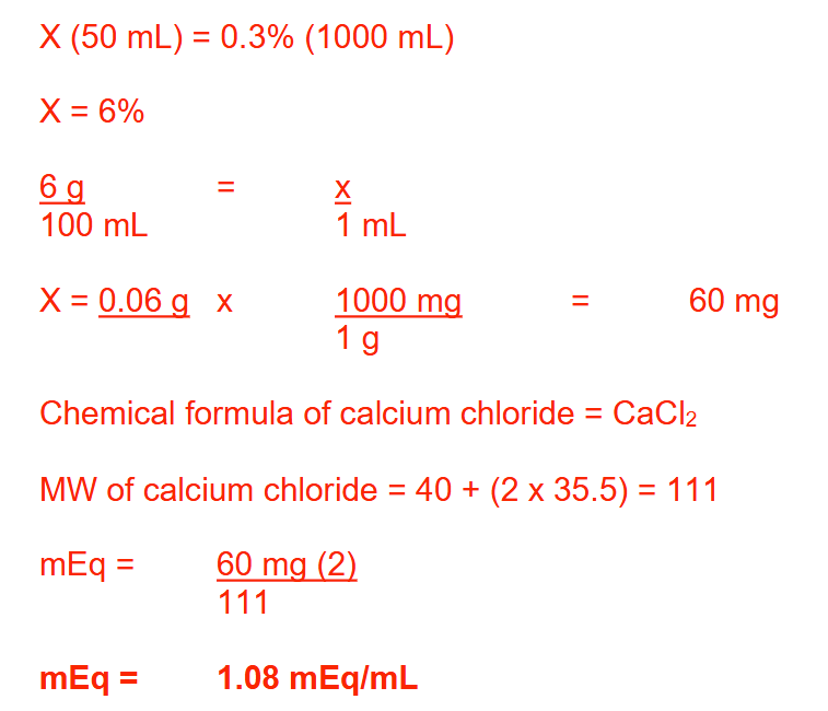 <p>1.08 mEq/ml</p>