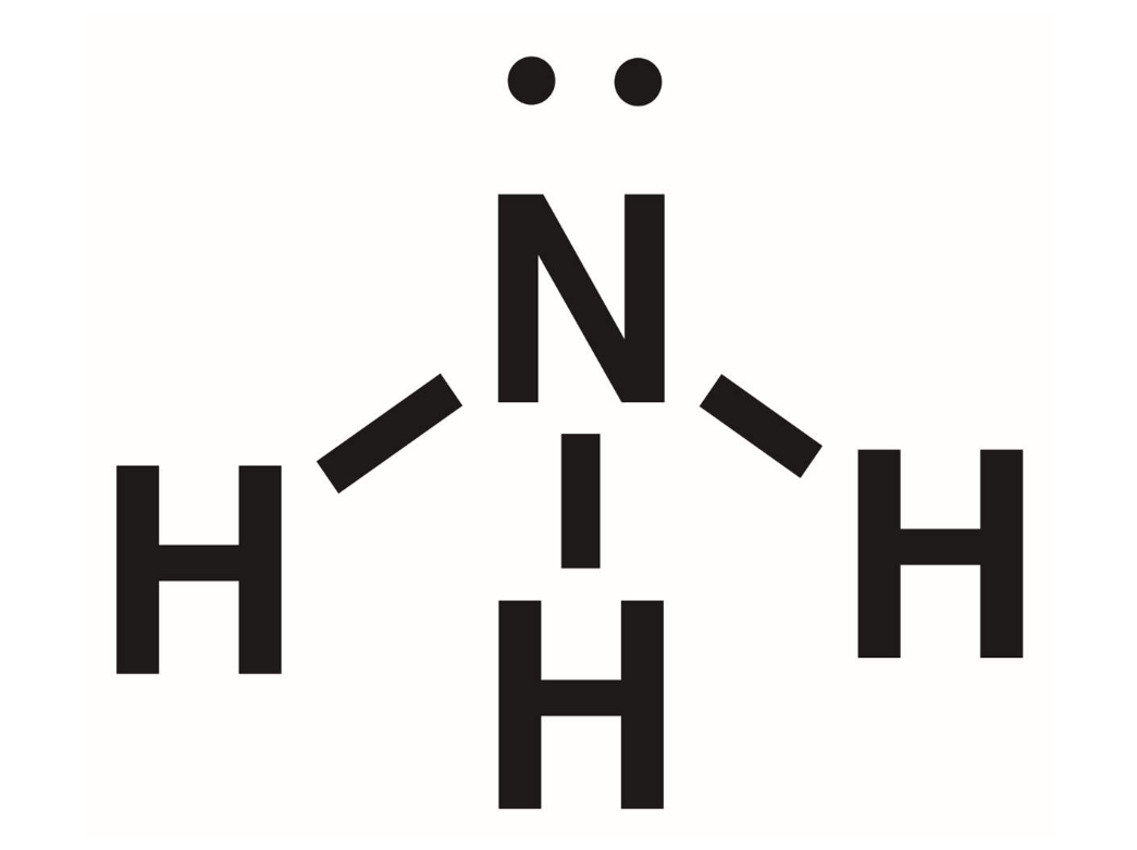 <p>NH<sub>3</sub>. Amines are derivatives of this inorganic compounds. Defined to be an amine if 1 or more of the hydrogens are replaced by an R group.</p>