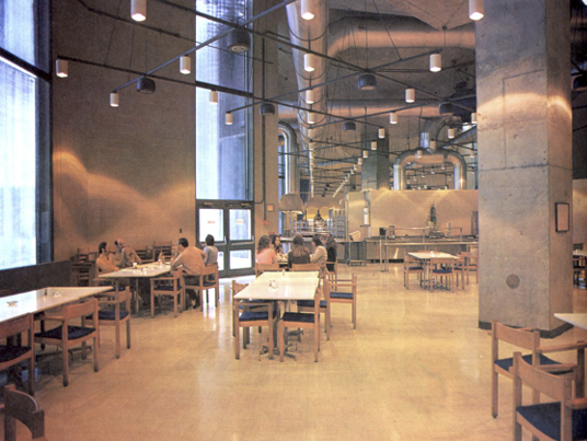 <p>A factory designed by Kahn, showcasing his architectural principles in a utilitarian context.</p>