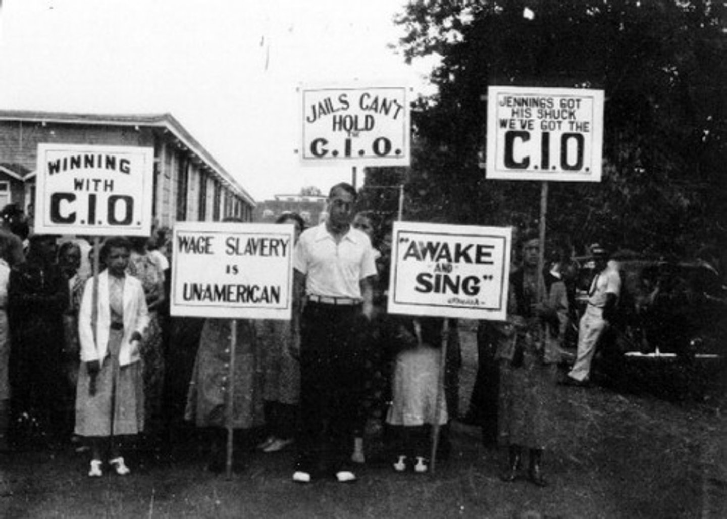 <p>A New Deal-era labor organization that broke away from the American Federation of Labor (AFL) in order to organize unskilled industrial workers regardless of their particular economic sector or craft. The CIO gave a great boost to labor organizing in the midst of the Great Depression and during World War II. In 1955, the CIO merged with the AFL.</p>