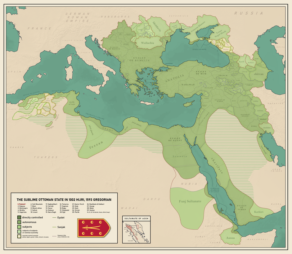 <p>Au XIIIe s des tribus turques nomades, les ottomans s’installent dans le nord-ouest de l’Anatolie et vainquirent les Byzantins&nbsp;</p>