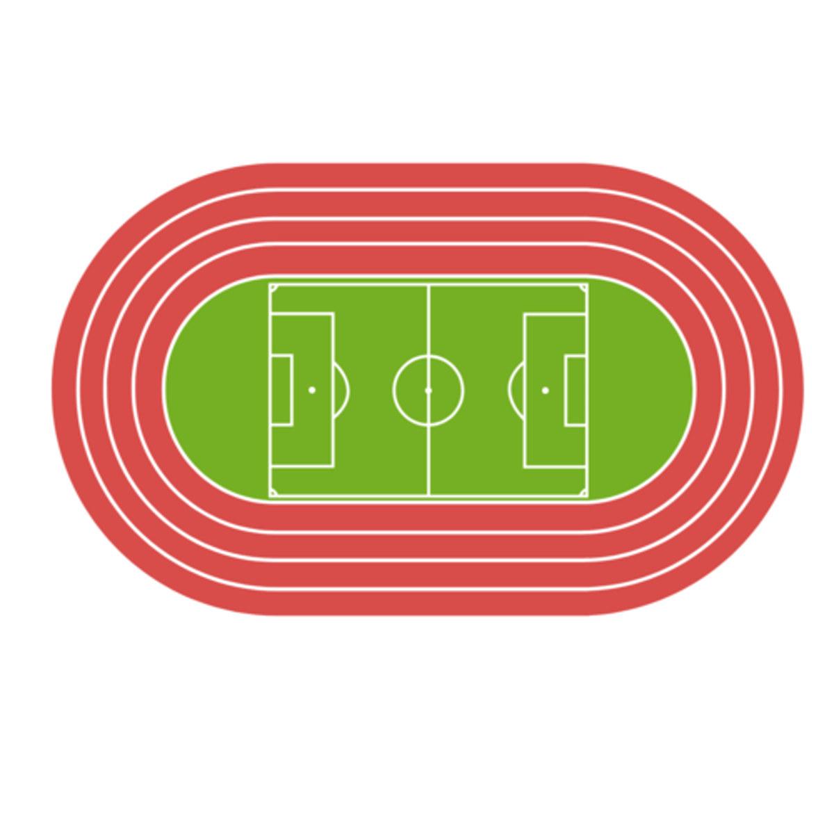 <p>a path used for races</p>